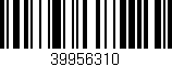 Código de barras (EAN, GTIN, SKU, ISBN): '39956310'