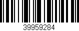 Código de barras (EAN, GTIN, SKU, ISBN): '39959284'