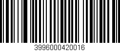 Código de barras (EAN, GTIN, SKU, ISBN): '3996000420016'