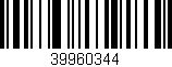 Código de barras (EAN, GTIN, SKU, ISBN): '39960344'