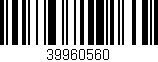 Código de barras (EAN, GTIN, SKU, ISBN): '39960560'