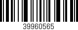 Código de barras (EAN, GTIN, SKU, ISBN): '39960565'