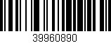 Código de barras (EAN, GTIN, SKU, ISBN): '39960890'