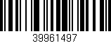 Código de barras (EAN, GTIN, SKU, ISBN): '39961497'
