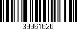 Código de barras (EAN, GTIN, SKU, ISBN): '39961626'