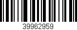 Código de barras (EAN, GTIN, SKU, ISBN): '39962959'