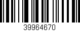 Código de barras (EAN, GTIN, SKU, ISBN): '39964670'