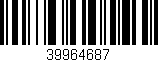 Código de barras (EAN, GTIN, SKU, ISBN): '39964687'