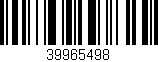 Código de barras (EAN, GTIN, SKU, ISBN): '39965498'