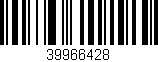 Código de barras (EAN, GTIN, SKU, ISBN): '39966428'