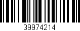 Código de barras (EAN, GTIN, SKU, ISBN): '39974214'