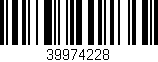 Código de barras (EAN, GTIN, SKU, ISBN): '39974228'