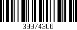 Código de barras (EAN, GTIN, SKU, ISBN): '39974306'