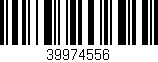 Código de barras (EAN, GTIN, SKU, ISBN): '39974556'