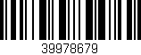 Código de barras (EAN, GTIN, SKU, ISBN): '39978679'