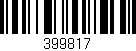 Código de barras (EAN, GTIN, SKU, ISBN): '399817'