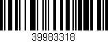 Código de barras (EAN, GTIN, SKU, ISBN): '39983318'