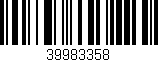 Código de barras (EAN, GTIN, SKU, ISBN): '39983358'