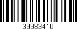 Código de barras (EAN, GTIN, SKU, ISBN): '39983410'