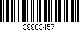Código de barras (EAN, GTIN, SKU, ISBN): '39983457'