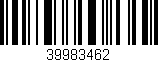 Código de barras (EAN, GTIN, SKU, ISBN): '39983462'
