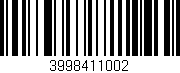 Código de barras (EAN, GTIN, SKU, ISBN): '3998411002'