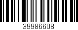 Código de barras (EAN, GTIN, SKU, ISBN): '39986608'