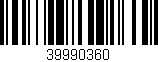 Código de barras (EAN, GTIN, SKU, ISBN): '39990360'