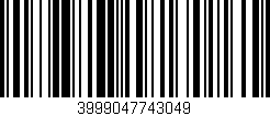Código de barras (EAN, GTIN, SKU, ISBN): '3999047743049'