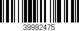 Código de barras (EAN, GTIN, SKU, ISBN): '39992475'