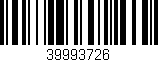 Código de barras (EAN, GTIN, SKU, ISBN): '39993726'