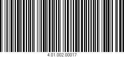 Código de barras (EAN, GTIN, SKU, ISBN): '4.01.002.00017'