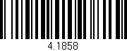 Código de barras (EAN, GTIN, SKU, ISBN): '4.1858'