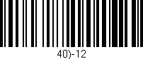 Código de barras (EAN, GTIN, SKU, ISBN): '40)-12'