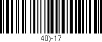 Código de barras (EAN, GTIN, SKU, ISBN): '40)-17'