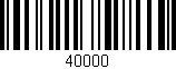 Código de barras (EAN, GTIN, SKU, ISBN): '40000'