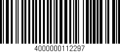 Código de barras (EAN, GTIN, SKU, ISBN): '4000000112297'