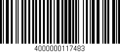 Código de barras (EAN, GTIN, SKU, ISBN): '4000000117483'