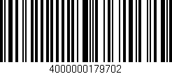 Código de barras (EAN, GTIN, SKU, ISBN): '4000000179702'