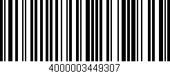 Código de barras (EAN, GTIN, SKU, ISBN): '4000003449307'