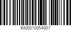 Código de barras (EAN, GTIN, SKU, ISBN): '4000010054907'