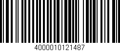 Código de barras (EAN, GTIN, SKU, ISBN): '4000010121487'