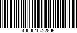 Código de barras (EAN, GTIN, SKU, ISBN): '4000010422805'