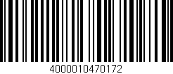 Código de barras (EAN, GTIN, SKU, ISBN): '4000010470172'