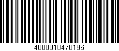 Código de barras (EAN, GTIN, SKU, ISBN): '4000010470196'