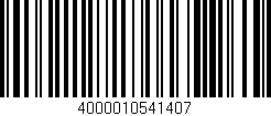 Código de barras (EAN, GTIN, SKU, ISBN): '4000010541407'