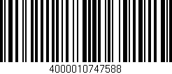 Código de barras (EAN, GTIN, SKU, ISBN): '4000010747588'