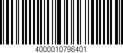 Código de barras (EAN, GTIN, SKU, ISBN): '4000010796401'