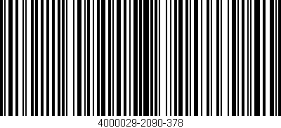 Código de barras (EAN, GTIN, SKU, ISBN): '4000029-2090-378'
