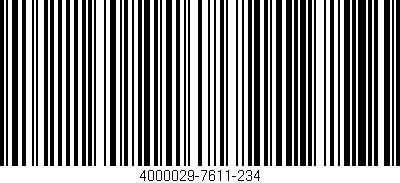Código de barras (EAN, GTIN, SKU, ISBN): '4000029-7611-234'